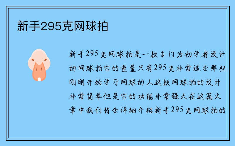 新手295克网球拍